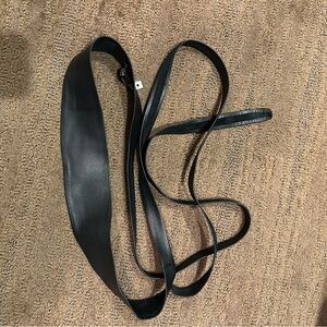 Free People Black Leather Obi Belt